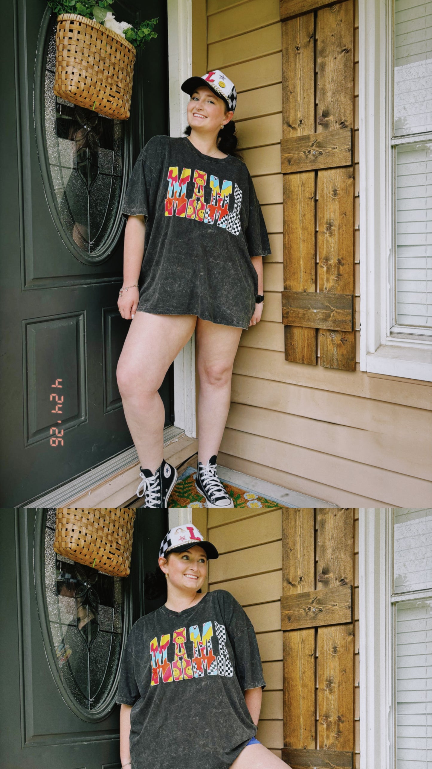 Groovy Mama Acid Wash Tee