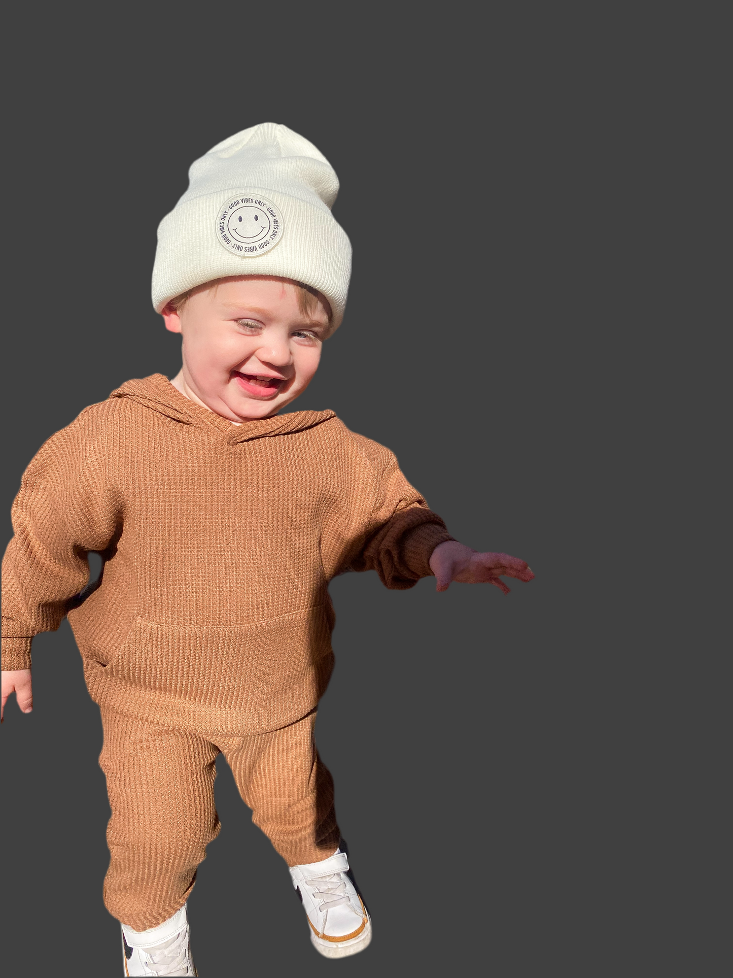 Good Vibes Beanie | White