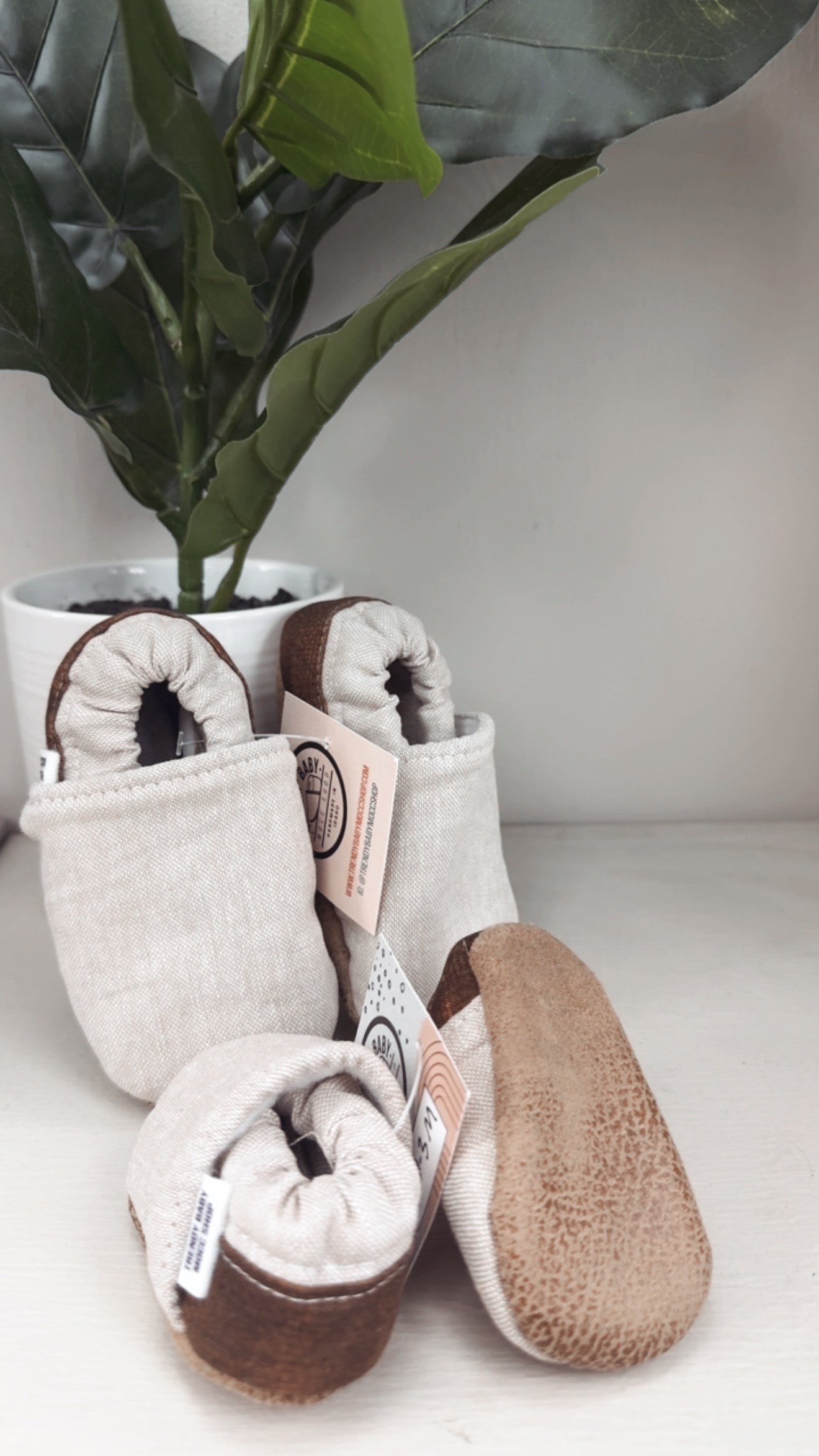 Speckled Tan Moccasins