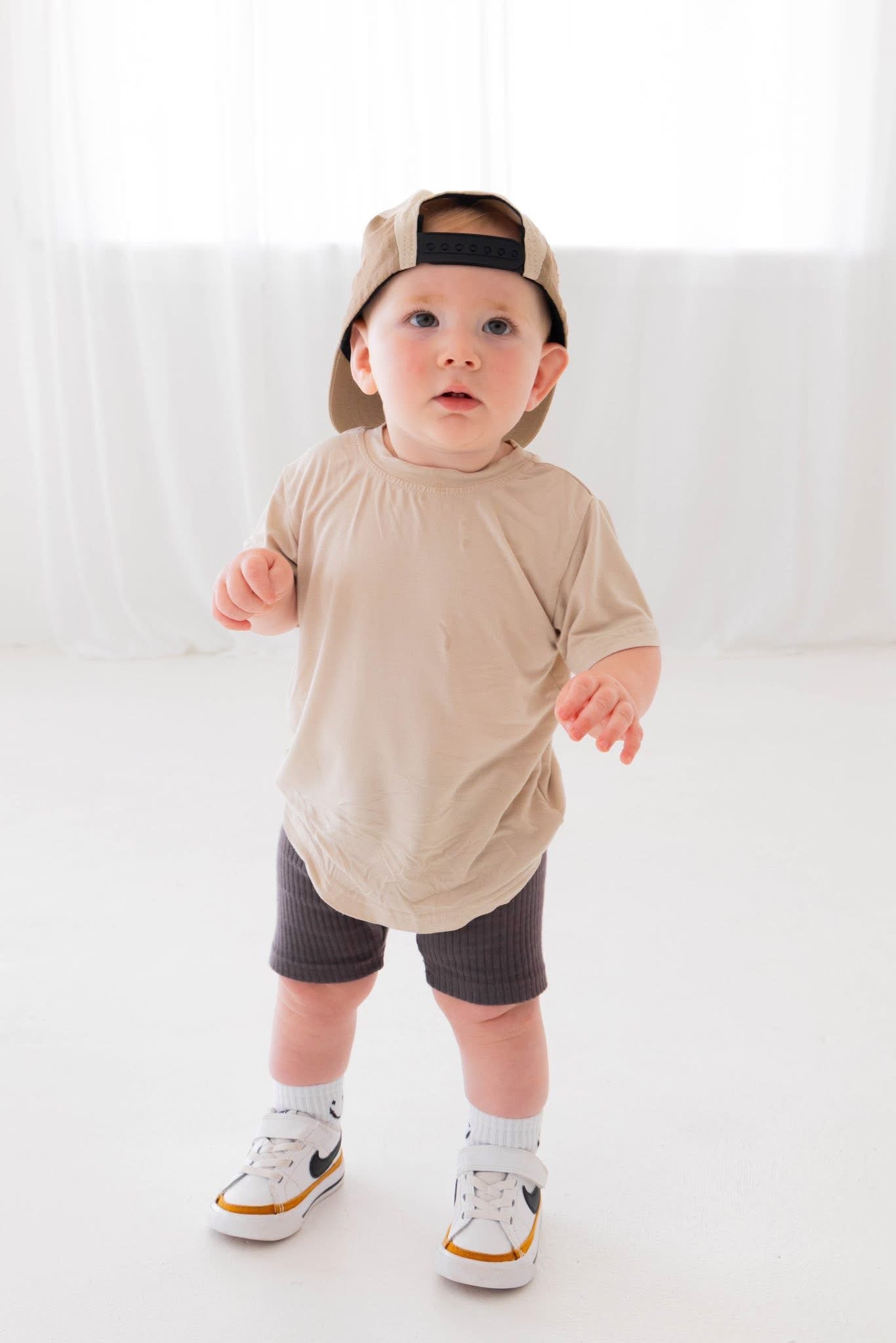 Ribbed Biker Shorts | Charcoal Grey