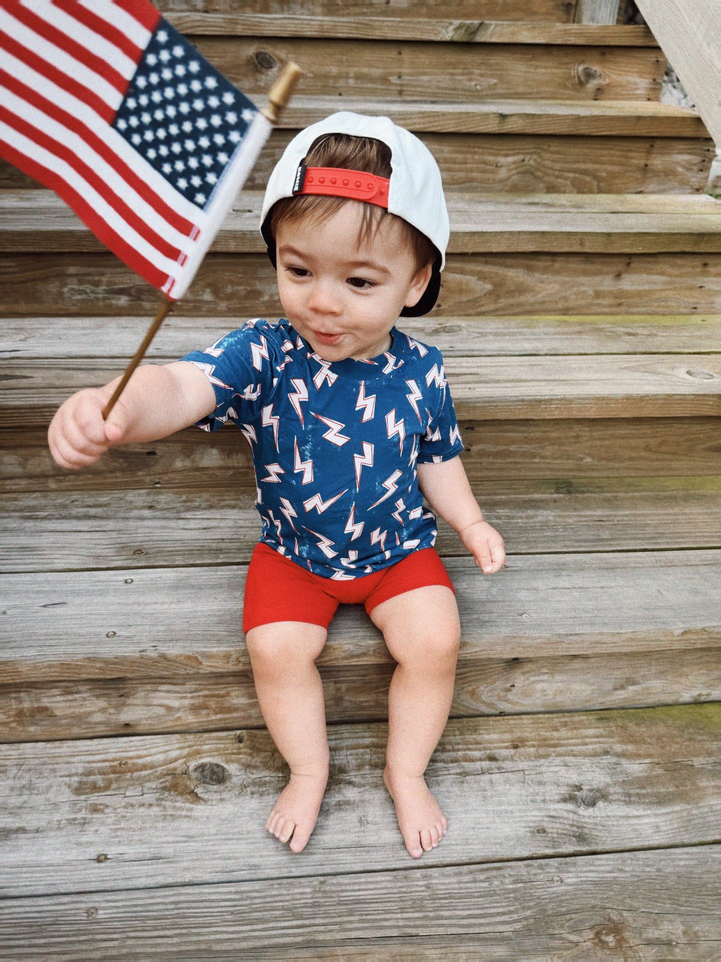Bamboo Tee | Red, White & Rad