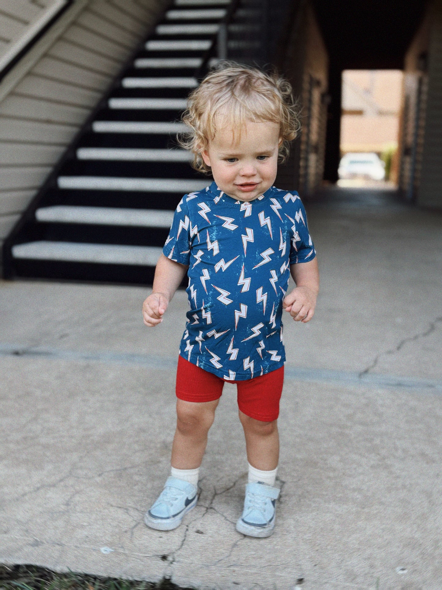 Bamboo Ribbed Bikers | Firework Red