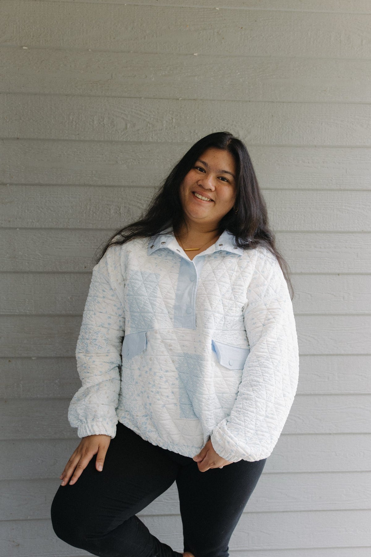 Quilted Patchwork Pullover