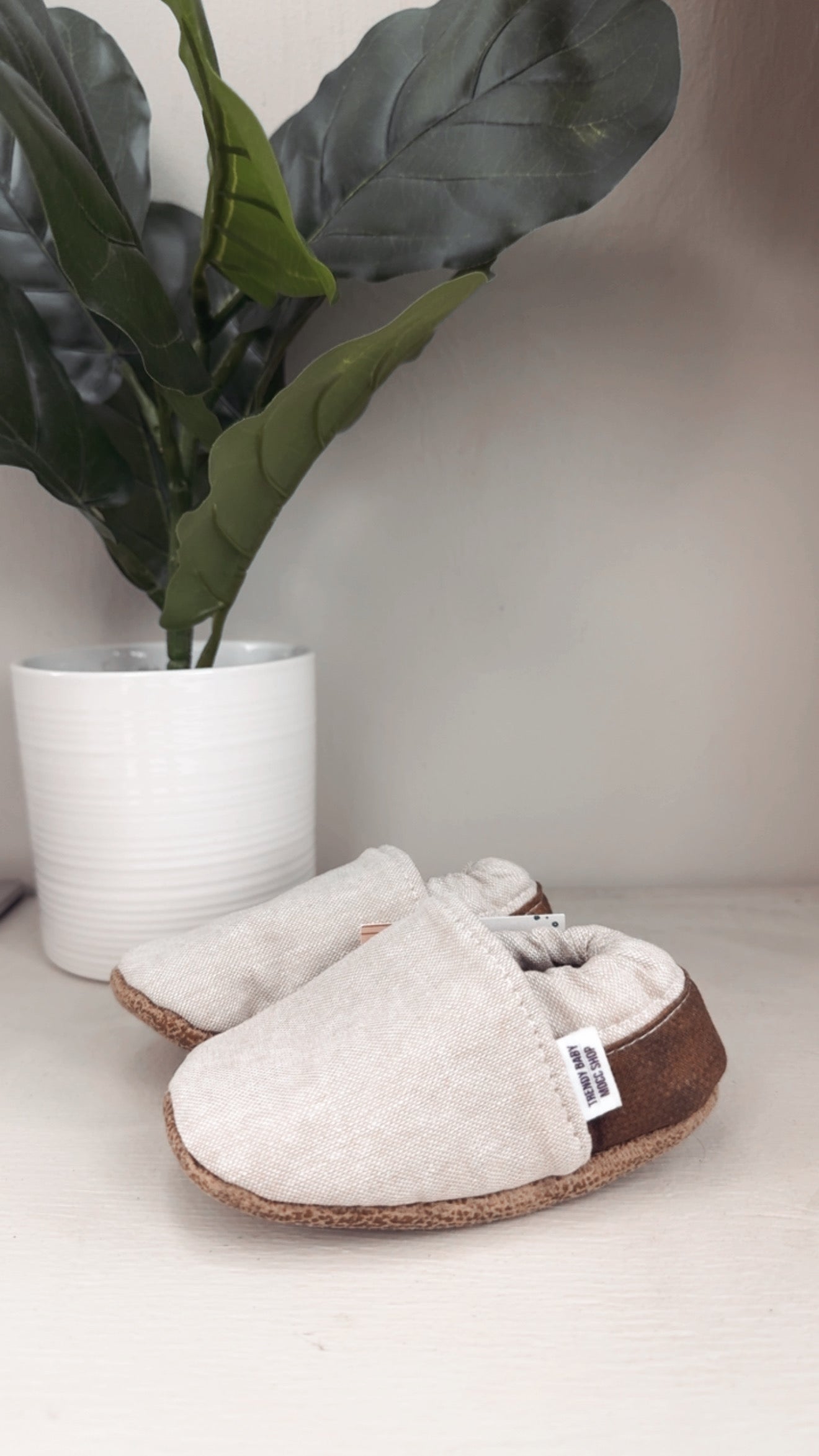 Speckled Tan Moccasins