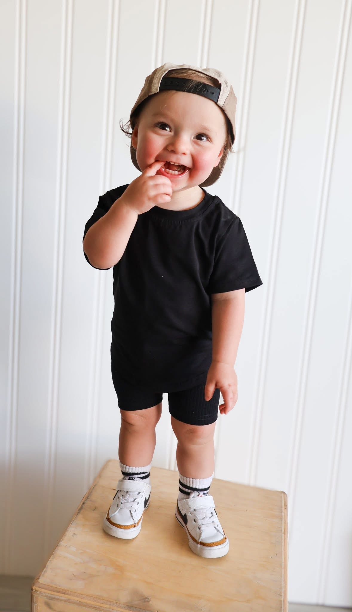 Ribbed Biker Shorts | Midnight