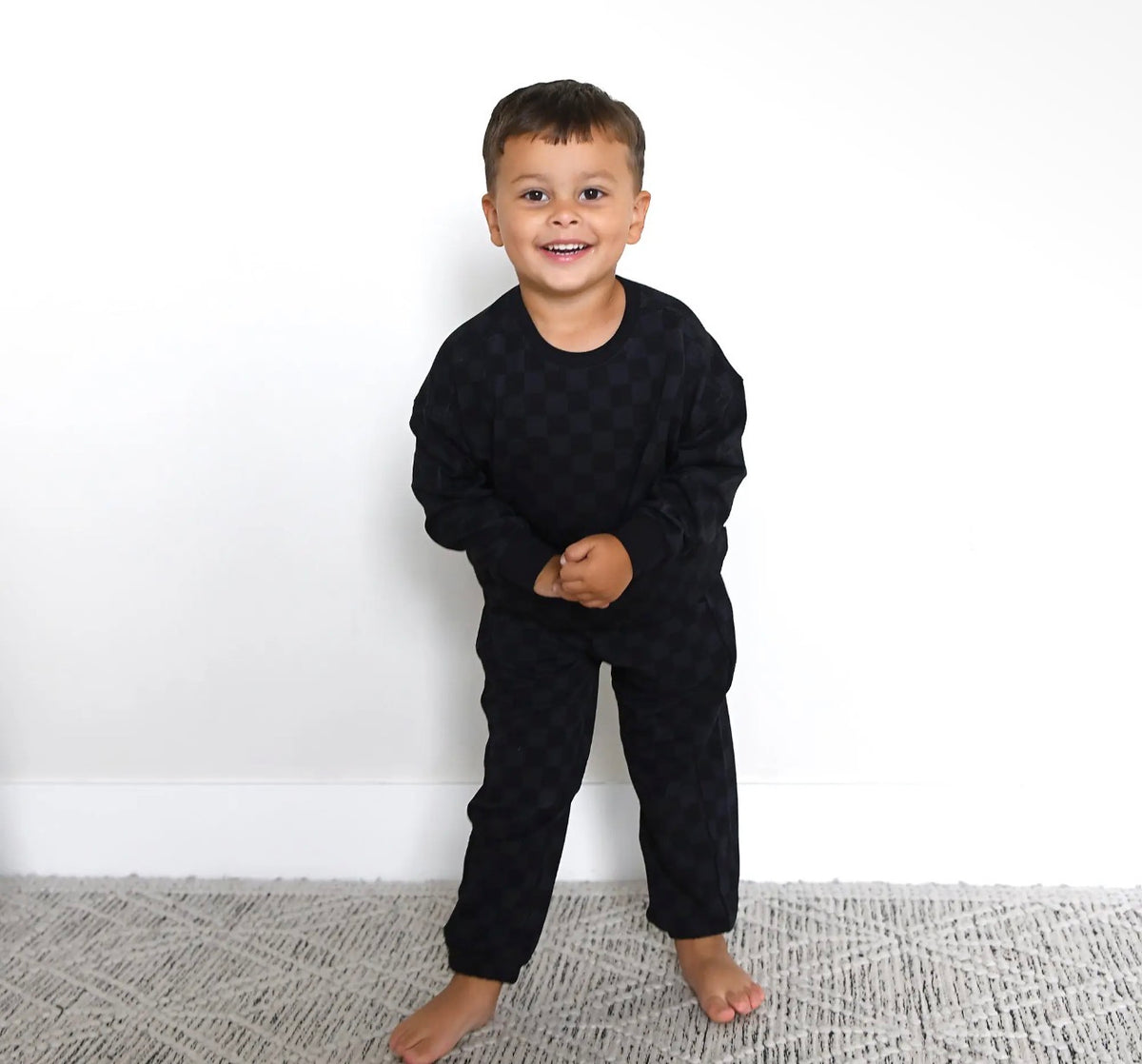 Gigi Check Bamboo Sweatsuit