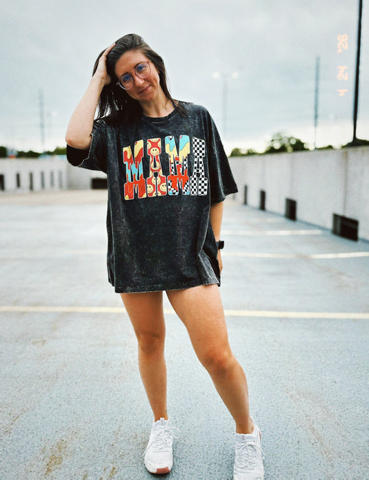 Groovy Mama Acid Wash Tee