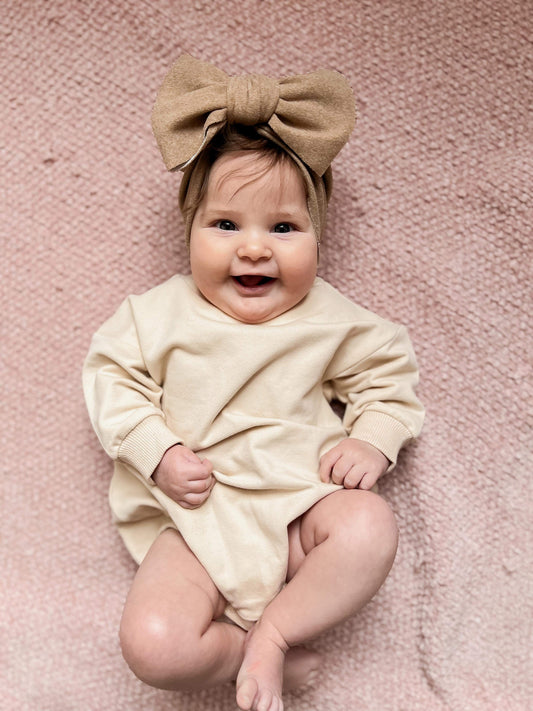 OG French Terry Romper - Beige